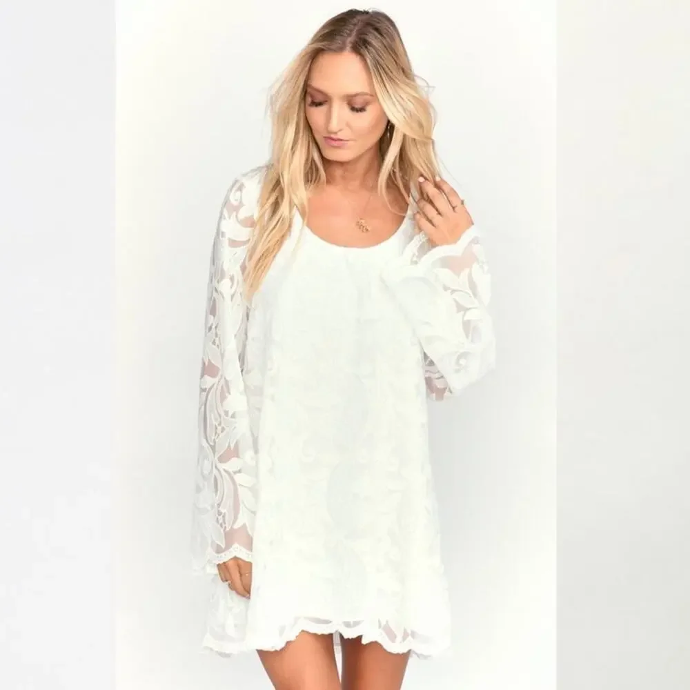 NWT Show Me Your Mumu Fannie Flow lace mini dress MEDIUM